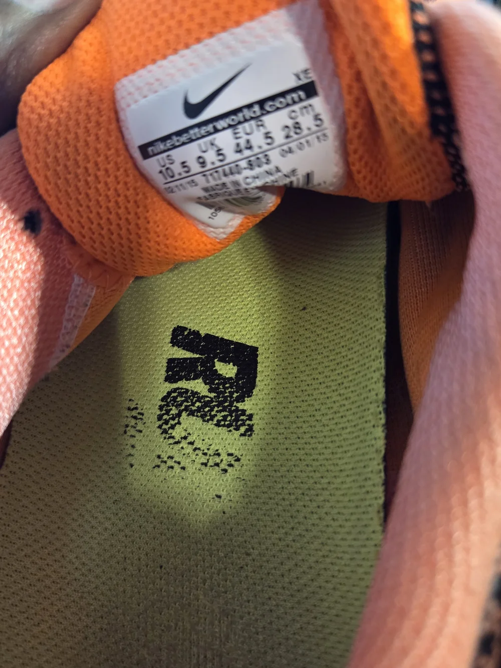 Nike Zoom Running Shoes - Black with Orange & Neon Green